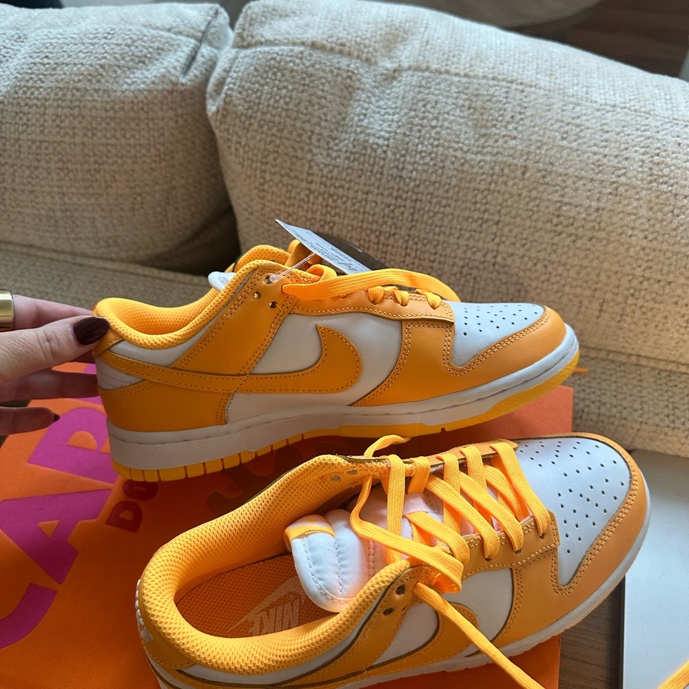 Nike Dunk Low Orange and White Sneakers